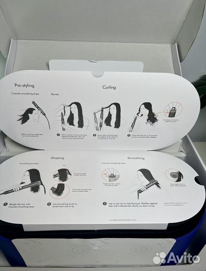 Стайлер dyson hs 05 airwrap long vinca blue