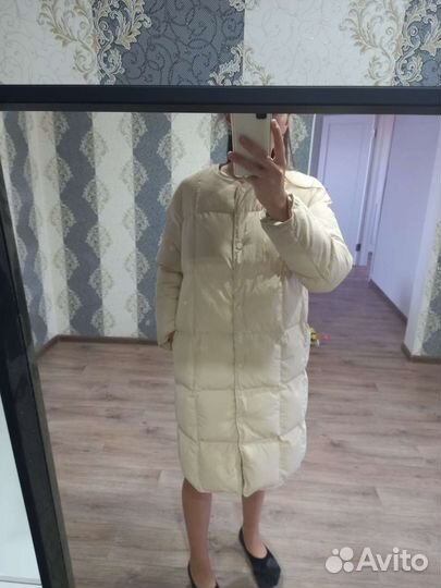 Пуховик женский длинный 46 48 размер
