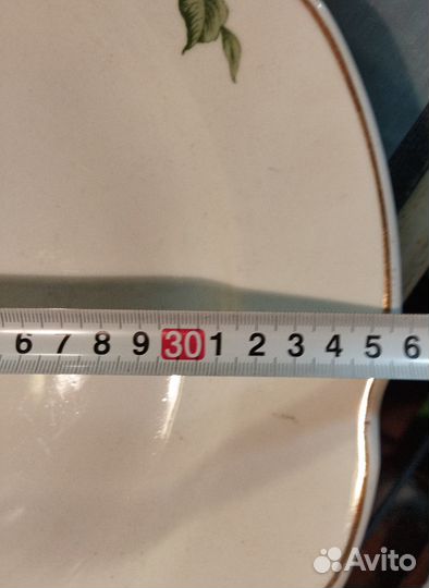 Большие блюда и тарелки 12 шт. Сирень фарфор СССР