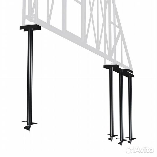 Ворота откатные каркас с комплектом под автоматику Премиум 5х2 м с калиткой коричневые RAL 8017 левы