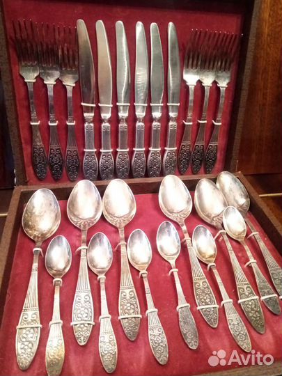 Набор столовых приборов мельхиор СССР