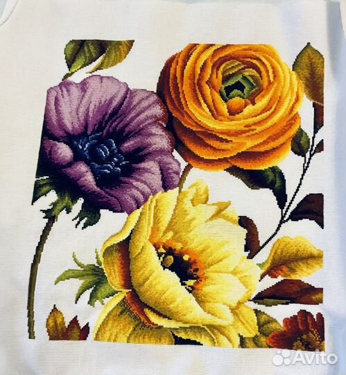 Картина вышитая крестом ручная работа