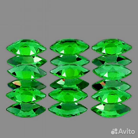 Гранат натуральный 1,32Ct 9шт 5х2,5мм VVS Зеленый