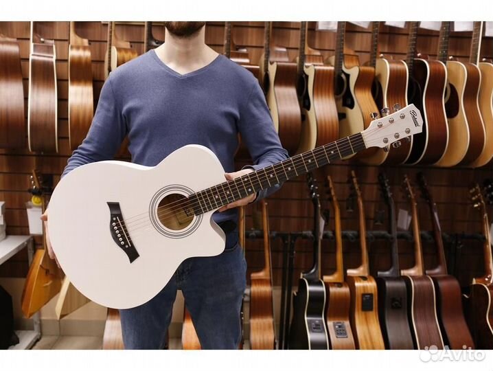 Belucci BC4020 WH акустическая гитара, цвет белый