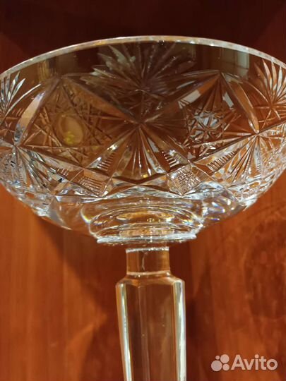 Ваза для фруктов на ножке хрусталь