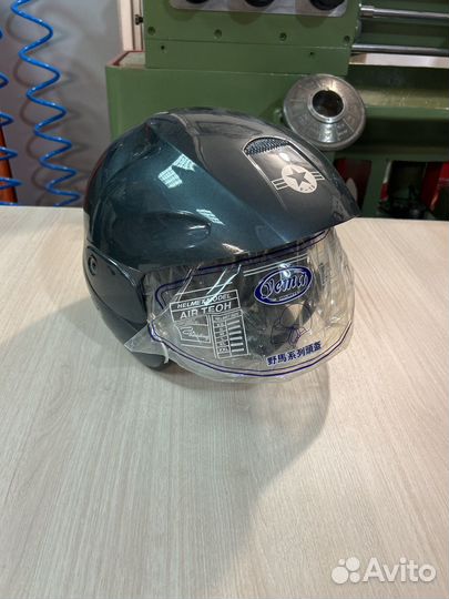 Мотошлем открытый со стеклом