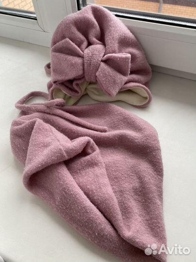 Комплект шапка и снуд для девочки