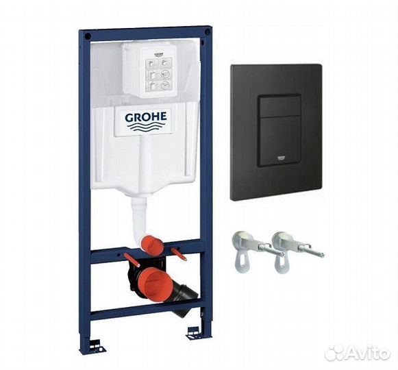 Система инсталляции grohe с черной кнопкой