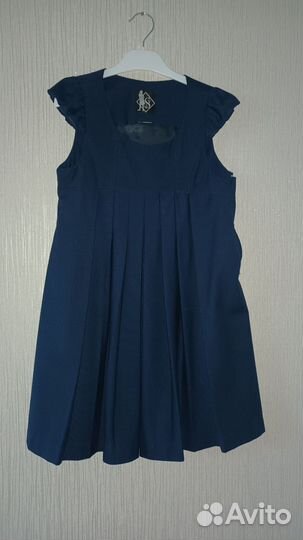 Сарафан для девочки для нач. школы, т.синий, бу