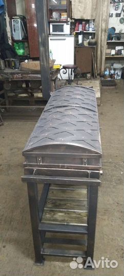 Мангал с печью под казан