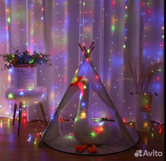 Гирлянда штора Роса, 3х2 метра