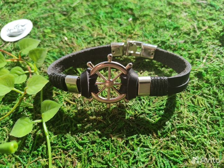Браслет морской браслет женский, мужской кожаный