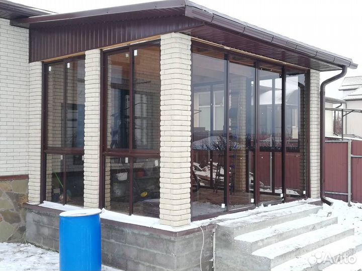 Алюминиевое остекление беседки/веранды