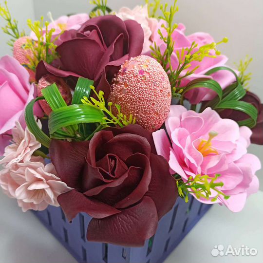 Букет из мыльных роз Пасхальный