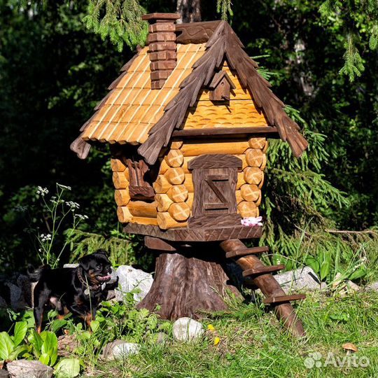 Избушка на курьих ножках, мельница, колодец