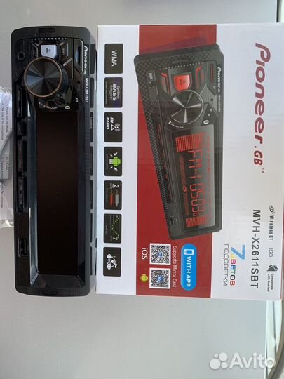 Новая магнитола Pioneer MVH-X2611SBT с bluetooth