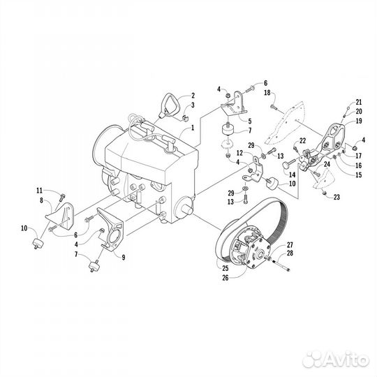 Опора (подушка) двигателя Arctic Cat 0608-217