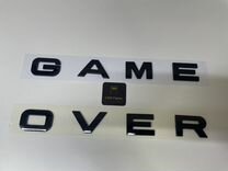 Game Over надпись для Range Rover черный глянец LR