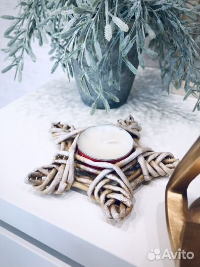 Новогодний декор- подсвечник
