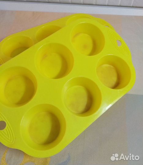 Форма для выпечки кексов, силикон, 2 штуки