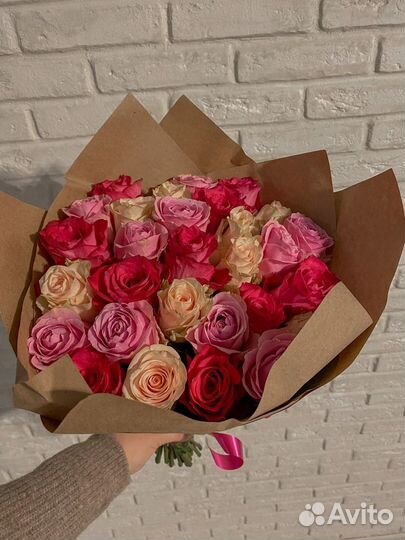 Живые цветы букеты розы