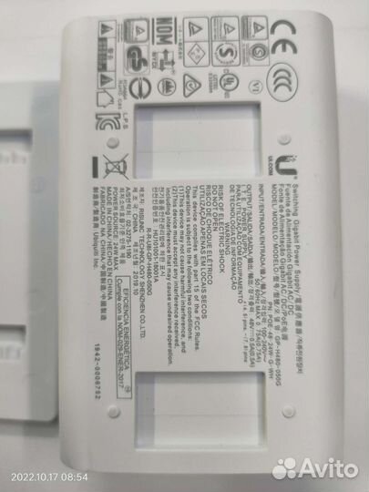 Инжектор PoE Ubiquiti 48V 24W