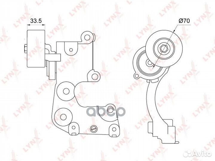 Натяжитель поликлинового ремня PT3223 lynxauto