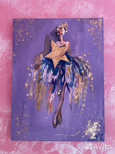 Картина акрилом на холсте 