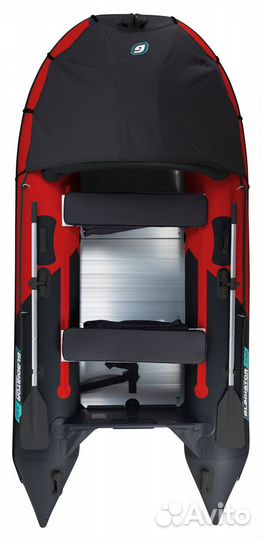 Лодка пвх Gladiator C370AL красно-черный