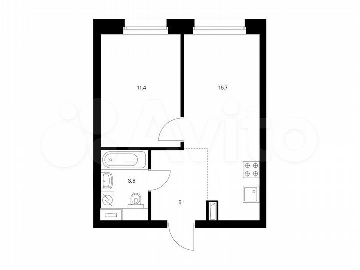 1-к. квартира, 35,6 м², 29/53 эт.