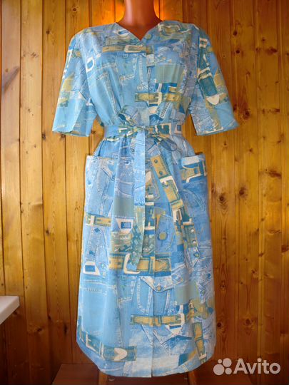 Халат голубой с 