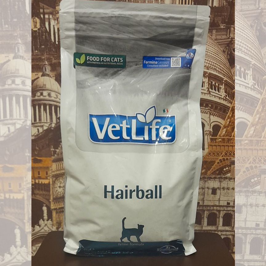 Корм для кошек Farmina vet life Hairball 2 кг