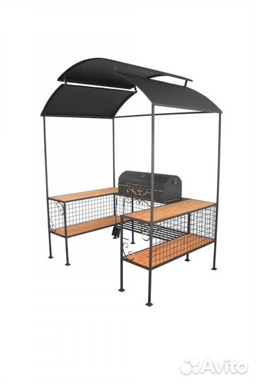 Беседка-мангал барбекю Садовод BBQ