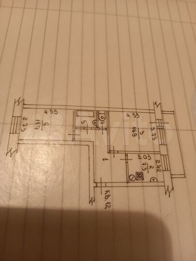 2-к. квартира, 50 м², 2/2 эт.