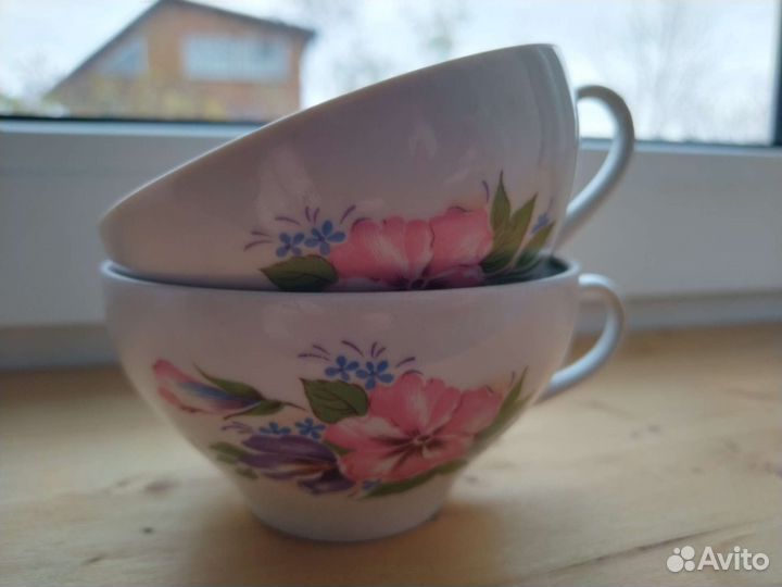 Остатки Сервизов чайных, кружки, бокалы, фужеры