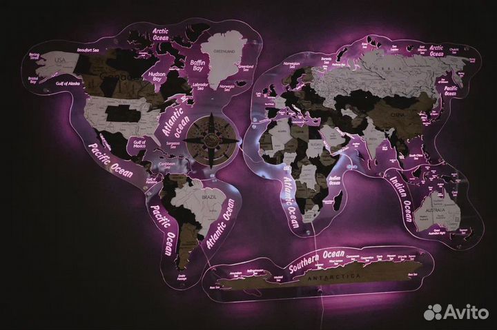 Карта мира на стену