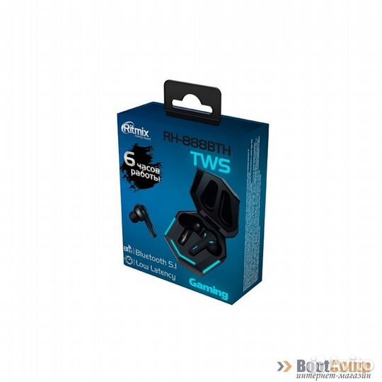 Наушники беспроводные ritmix RH-888BTH TWS black