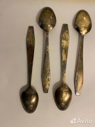 Ложки серебряные мельхиоровые СССР 875 пробы