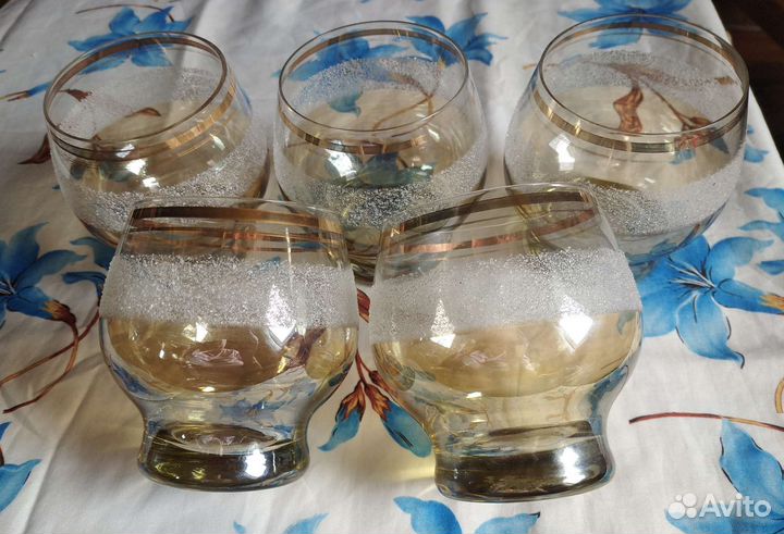 Стаканы цветное стекло СССР