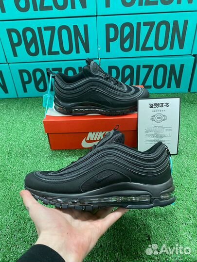 Nike Air Max 97 Black Оригинал Черные Poizon