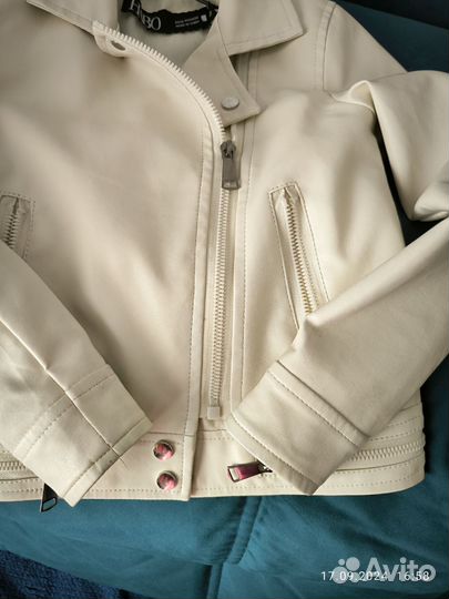 Кожаная куртка детская 116