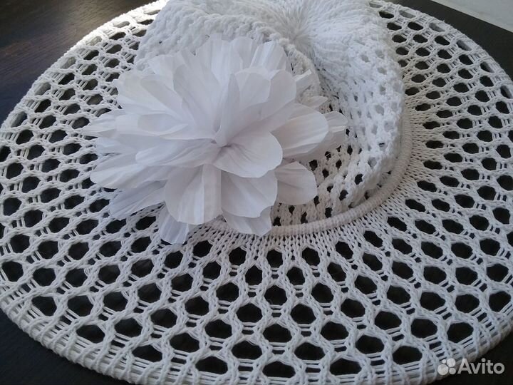 Шляпа женская летняя вязанная