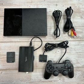 Sony PS2 slim 320 гб + 100 топ игр