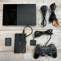 Sony PS2 slim 320 гб + 100 топ игр