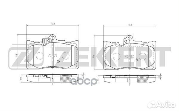 Колодки торм. диск. передн. Lexus GS 200t (ARL1