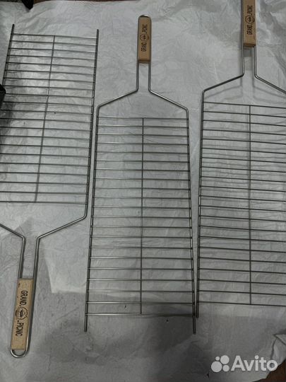 Сетка для гриля с ручкой из нержавейки