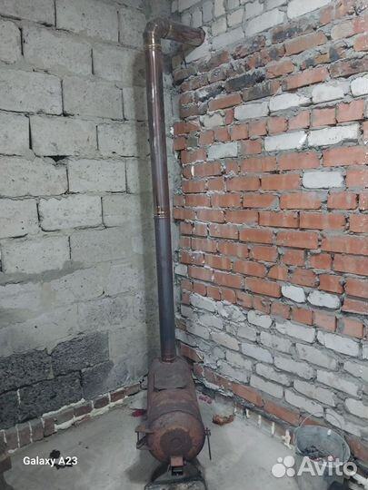 Печь буржуйка с дымоходом