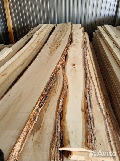 Доска необрезная липа сухая