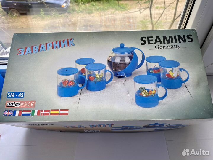 Набор чайник заварочный и кружки