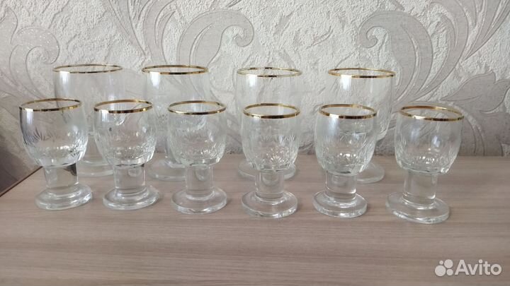 Хрустальные фужеры и рюмки